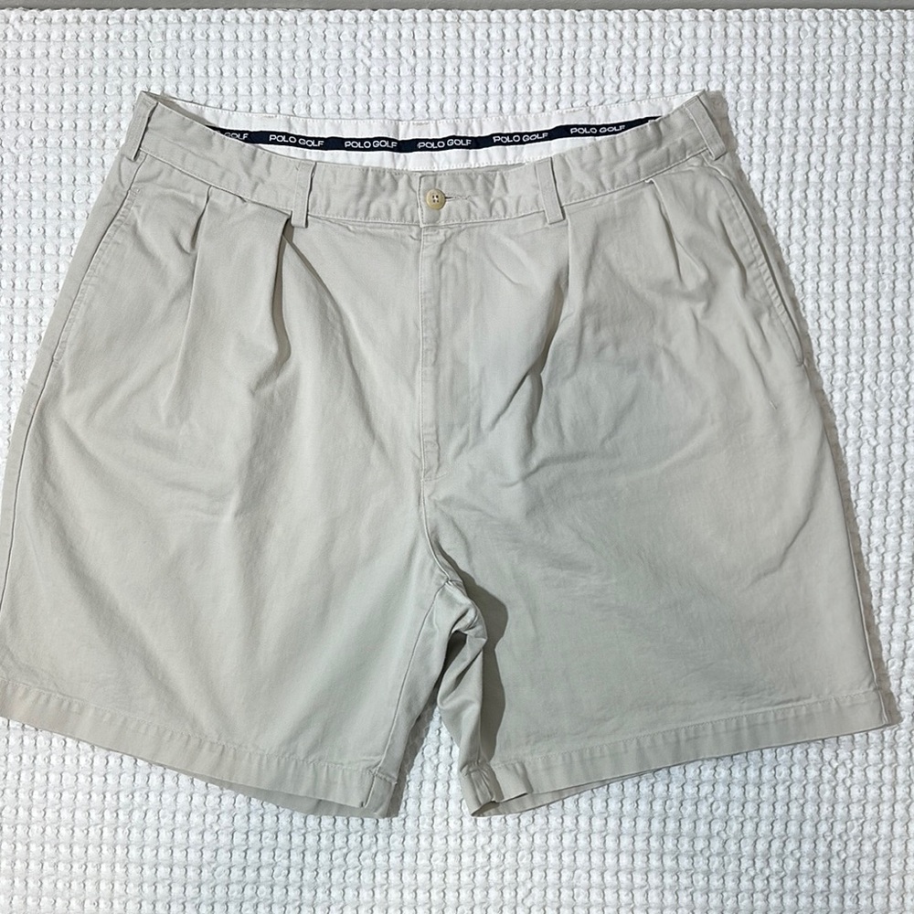 Polo by Ralph Lauren Tan Flat Front Shorts